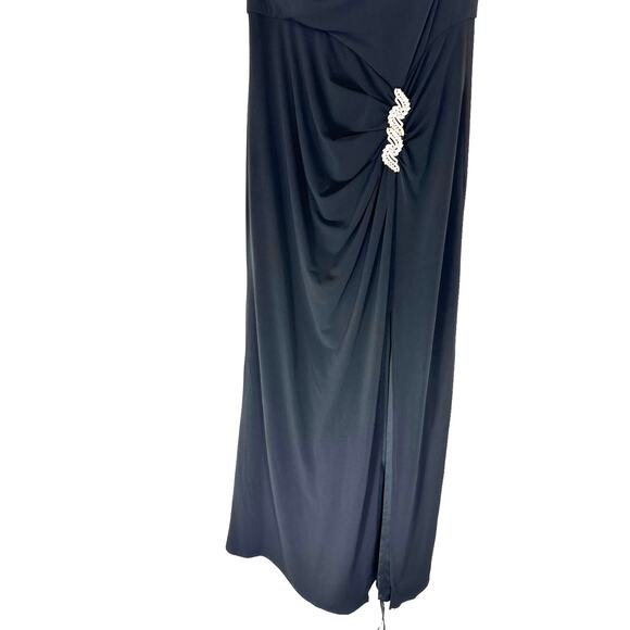 Tadashi Shoji Dress Black Sleeveless Mother of the Bride Formal Evening Medium - Picture 8 of 12